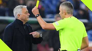 Jose Mourinho receives yellow card after arguing with referee in Turkey