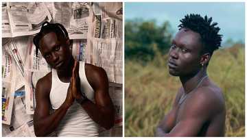Demon: Fans celebrate Jay Bhad on his 23rd birthday as he wears Okomfo Anokye costume with sword in hand