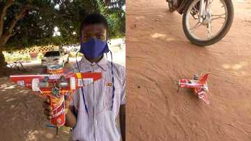 JHS 1 student makes moving toy aeroplane with Sasso spray container