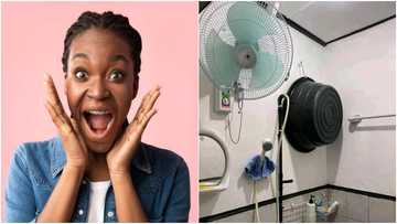 GHc 2,100 apartment with fan in toilet causes massive stir as photos surface