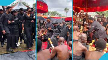 Asantehemaa funeral: Kimathi Rawlings leads Nana Konadu Agyeman and sister to Otumfuo