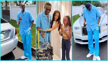 Efia Odo's ex-boyfriend shows off his posh Rolls Royce in his birthday, beautiful videos and photos drop