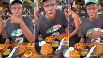 Ghanaian man refuses to pay for plate of jollof rice after being told the price, video stirs reaction