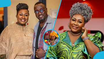 Fans react as Oheneyere Gifty Anti celebrates major milestone with her royal husband
