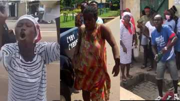 Found T'di Woman: Neighbours curse persons disputing her pregnancy with egg and 'akpeteshie' in video