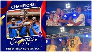 Presec NSMQ contestants awarded GH¢60k by alum after winning trophy for the 8th time