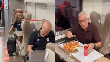 Mourinho celebrates Roma's 2nd serie A victory in style on train with coaching staff