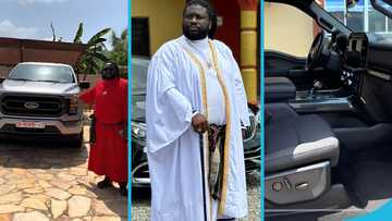 Bishop Ajagurajah flaunts a brand-new GH₵930K 2022 Ford F150 XLT gift from a married couple