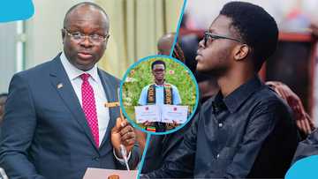 Omane Boamah's son scores major academic milestone months after losing his father, photos emerge