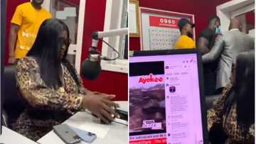 Video drops as 'macho' man storms Accra FM to heckle Sista Afia over unpaid debt during interview