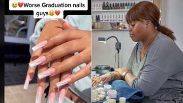 Woman's nails for graduation disappoint, TikTok with 1.7M views shows what she wanted vs what she got