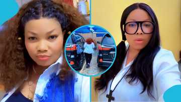 Evangelist Mama Pat: Agradaa Flaunts Her Neatly-Tiled Mansion and Compound Full of Cars