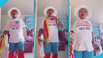 Obaa Cee rocks knee-high boots, recites the national pledge, her broken English cracks ribs, video