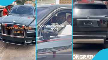 Tarkwa-based businessman Kabie acquires new Rolls Royce Cullinan and cruises on the street