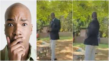 Many react massively as video of man in suit and tie selling tiger nuts surfaces online