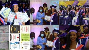 Brilliant lady bags 9 awards after graduating with first class; shares adorable photos