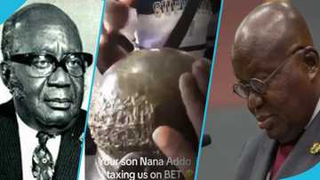 "Your son is making life hard": Students slap sculpture of Akufo-Addo's dad in funny viral video