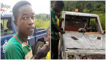 Talented boy living in Tarkwa builds fully functional car from scratch