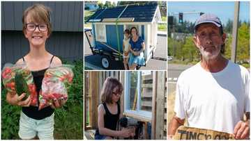 Kind 9-year-old girl builds homes for poor people in her community, gives them food from her garden