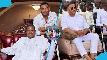 Kantanka’s son performs touching act at his father’s iconic chair