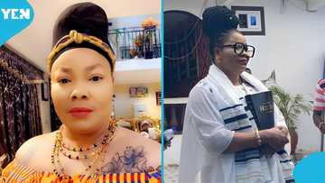 Agradaa misquotes Bible while busily preaching in church, netizens react: "Jesus Christ didn't say this biaa"