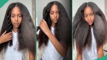 Gorgeous lady with long natural hair flaunts in TikTok, video goes viral