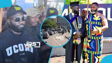 Okatakyie Afrifa gets convoy welcome after touching down in Ghana from USA