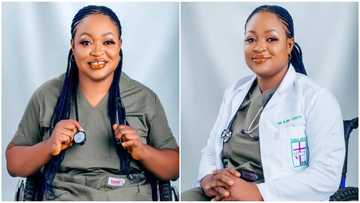 God sees beyond the wheels: Lady in wheelchair celebrated as she finally becomes a medical doctor