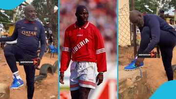 Ballon d'Or winner spotted playing football at Bawaleshie Park