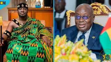 Ashanti Regional Minister Frank Amoakohene bows to Akufo-Addo's mural at street art festival