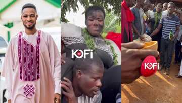 Kofi Adomah Nwawani's wife enstooled as Benkumhene, video of how she was captured causes stir