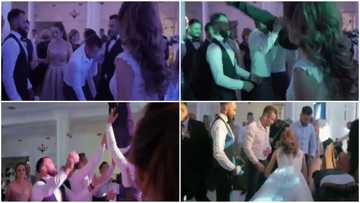 Photos, video as groom breaks spine at his wedding after friends threw him up and failed to make the catch