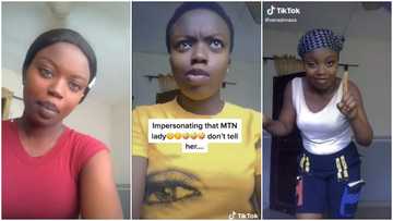Lady mimicking MTN voice & saying 'your account is too low for this call' in video gets many reacting