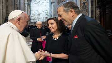 US Speaker of the House Nancy Pelosi received Communion at St. Peter's Basilica Wednesday, after being barred from the sacrament in her home city of San Francisco.