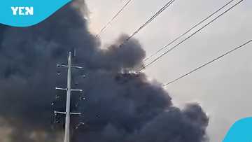 Fire engulfs alcohol warehouse at Tema Community 26