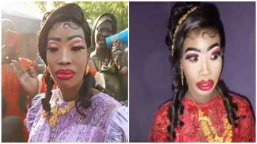 Makeup gone wrong: Mixed reactions as bride sports bold look for her wedding