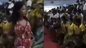 SHS girl modelling in heels at her school's fashion show falls in video; other students scream