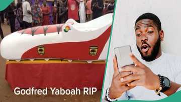 "To rest in peace in Ghana is very difficult": Huge football boot coffin used to bury late player