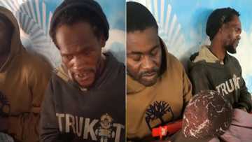 Scared homeless man nearly runs away as Samaritan tries to feed him