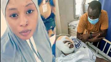 Lady whose face was damaged after acid attack undergoes plastic surgery at Korle Bu; photo pops up