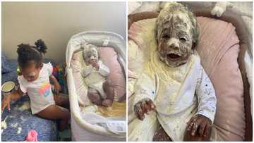 Girl baths younger sibling with powdered milk in parents' absence; social media can't keep calm
