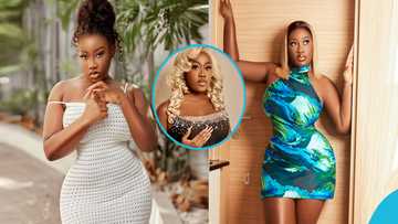 Shugatiti looks incredible in a short corset dress and blond hair for her b'day photo shoot, Akwaboah reacts