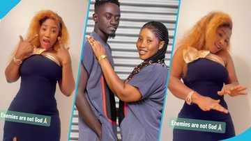 Lil Win's wife Maame Serwaa whines waist hard as she sings and dances to his new song with Kweku Flick, Atanfo