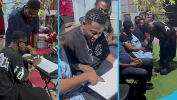 Empress Gifty teaches Broda Sammy how to read his condolence message, funny video trends