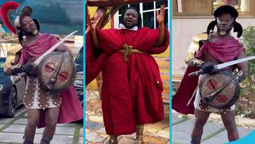 Osebo challenges Ajagurajah in fashion battle, rocks emporor attire in video