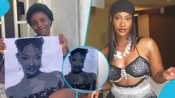 Tems praised for gifting ₦3M to talented artist who crocheted her portrait, photos go viral