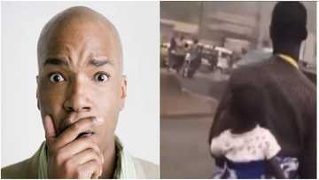Wetin eye no go see? Video of okada rider with a baby tired on his back causes stir online