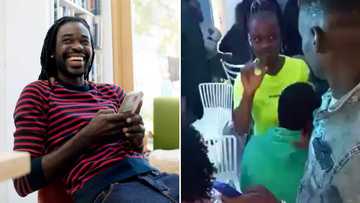 Sneaky woman gives man her digits behind bae's back; videos causes stir on social media