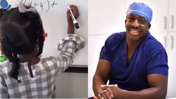 GH doctor drops video of his 5-year-old daughter solving complex Maths equation; girl goes viral