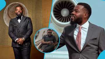 Bills Credit founder Richard Armah Quaye dons black outfit and GH¢13,000 Gucci shoes in trending photos